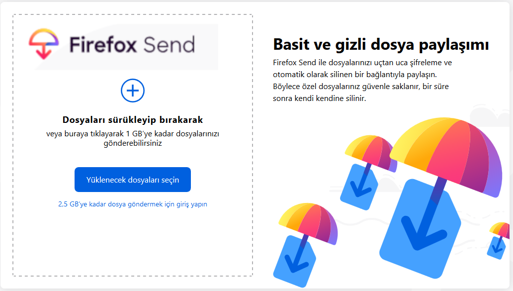 Firefox Send – Büyük Dosyaları Ücretsiz Olarak Güvenle Aktarın